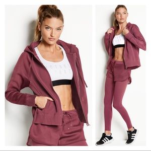victoria sport • scuba and mesh zip up hoodie